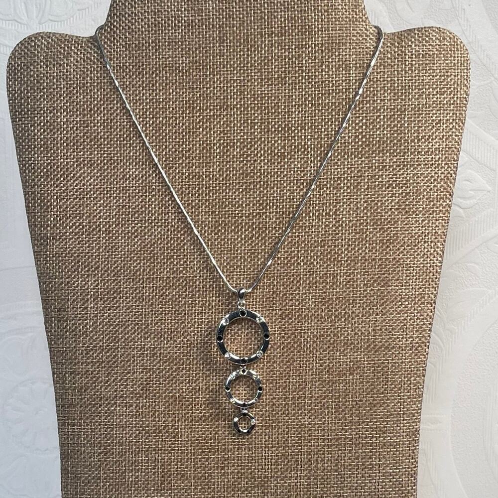 Cookie Lee Three Generations Necklace with Rhinestone Accents